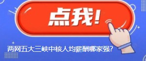 國網(wǎng)南網(wǎng)華能大唐國家能源三峽中核人均薪酬哪家強？