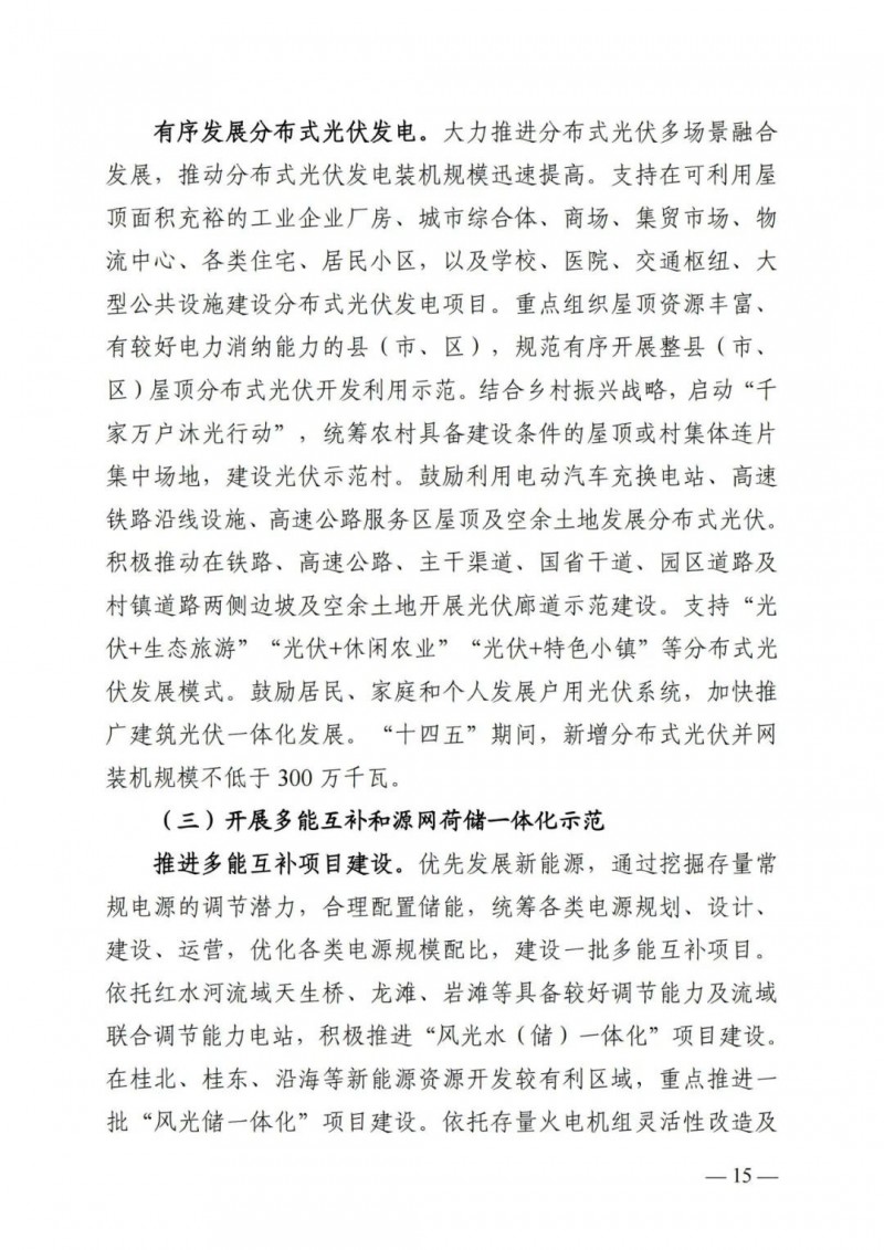 廣西“十四五”規(guī)劃：大力發(fā)展光伏發(fā)電，到2025年新增光伏裝機15GW！