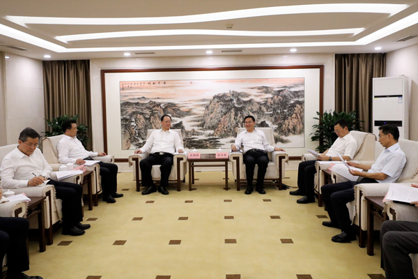 國務院國資委黨委書記、主任張玉卓會見湖南省委副書記、省長毛偉明