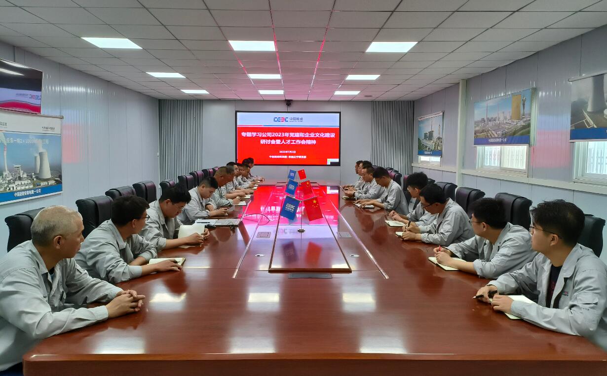 華能正寧百萬項目部專題學(xué)習公司2023年黨建和企業(yè)文化建設(shè)研討會暨人才工作會精神