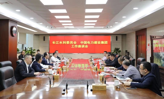 中國電建黨委書記、董事長丁焰章與長江水利委員會黨組書記、主任劉冬順會談