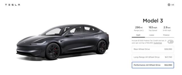新款Model 3發(fā)布，約38萬元!特斯拉最新“成績單”公布!