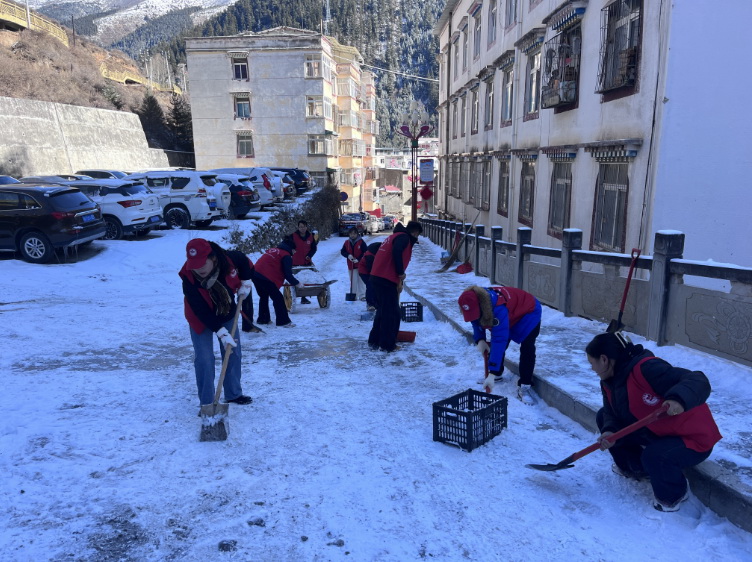 挺膺擔(dān)當(dāng)志愿服務(wù)，清冰除雪保障安全