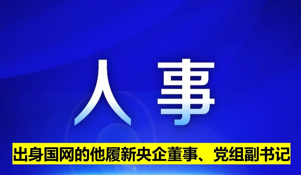 出身國(guó)網(wǎng)的他履新央企董事、黨組副書記