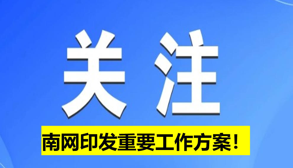南網印發(fā)重要工作方案！